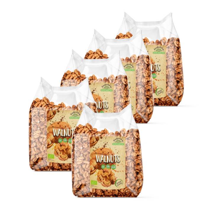 Valnødder Premium RAW ØKO 750g x 5 pakker i gruppen Råvarer & Drikke / Nødder / Valnødder hos Rawfoodshop Scandinavia AB (RNOT200507E-SET5)