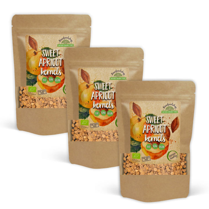 Abrikoskerner Søde ØKO 500g x 3 pakker i gruppen Råvarer & Drikke / Nødder / Abrikoskerner hos Rawfoodshop Scandinavia AB (RNOT500303E-SET3)
