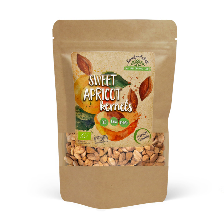Abrikoskerner Søde ØKO 500g i gruppen Råvarer & Drikke / Nødder / Abrikoskerner hos Rawfoodshop Scandinavia AB (RNOT500303E)