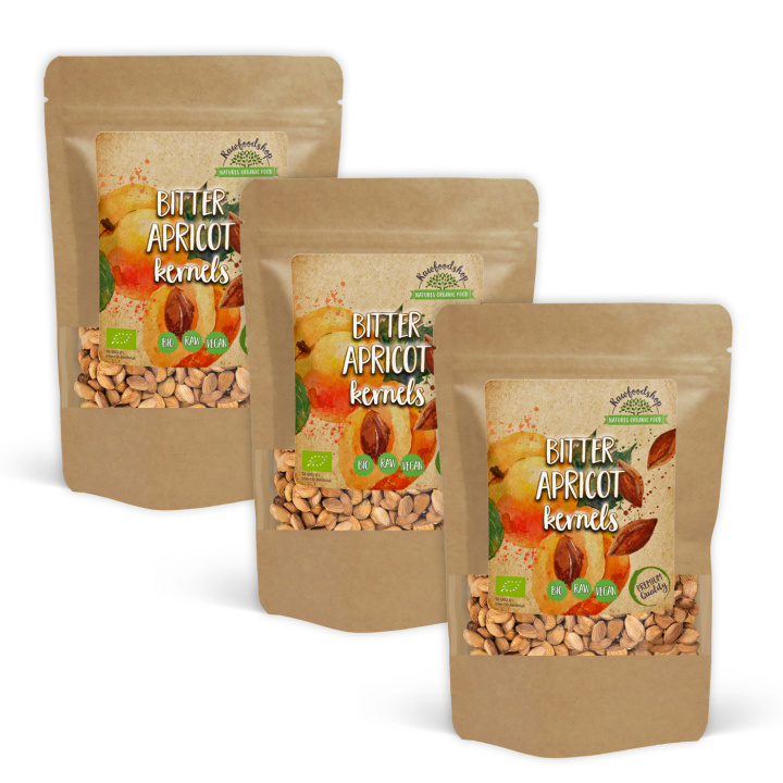 Abrikoskerner Bitre ØKO 500g x 3 pakker i gruppen Råvarer & Drikke / Nødder / Abrikoskerner hos Rawfoodshop Scandinavia AB (RNOT500305E-SET3)