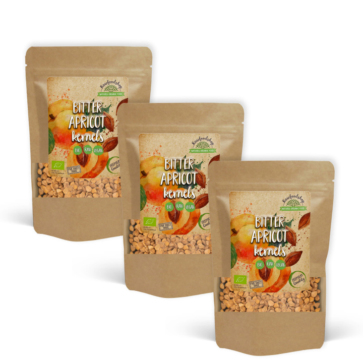 Abrikoskerner Bitre ØKO 500g x 3 pakker i gruppen Råvarer & Drikke / Nødder / Abrikoskerner hos Rawfoodshop Scandinavia AB (RNOT500305E-SET3)