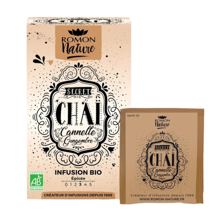 Te Chai Kanel & Ingefær Infusion ØKO 16 x 1,7g i gruppen Råvarer & Drikke / Drikkevarer / Te hos Rawfoodshop Scandinavia AB (RNP0047)