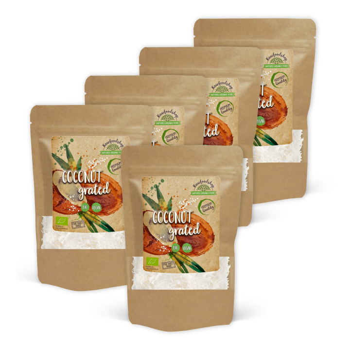 Kokosnød Revet Premium ØKO 500g x 5 pakker i gruppen Råvarer & Drikke / Nødder / Kokos hos Rawfoodshop Scandinavia AB (ROVR2000471E-SET5)