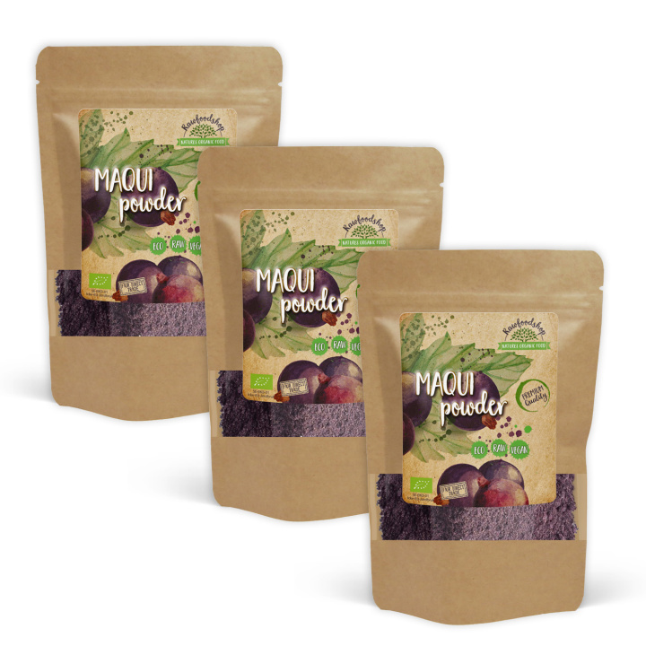 Maqui Pulver ØKO 250g x 3 pakker i gruppen Råvarer & Drikke / Frugt & Frugtpulver / Frugtpulver hos Rawfoodshop Scandinavia AB (RPUL100253E250-SET3)