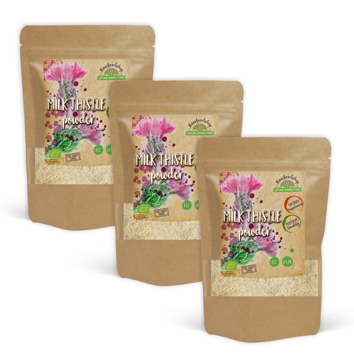 Milk Thistle ØKO Pulver 125g x 3 pakker i gruppen Kosttilskud / Urter & Planter / Urter hos Rawfoodshop Scandinavia AB (RPUL100255E-2-SET3)