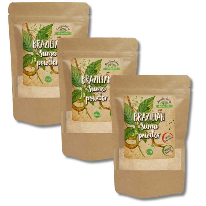 Brasiliansk Suma Pulver 125g x 3 pakker i gruppen Kosttilskud / Urter & Planter / Urter hos Rawfoodshop Scandinavia AB (RPUL100320L-SET3)