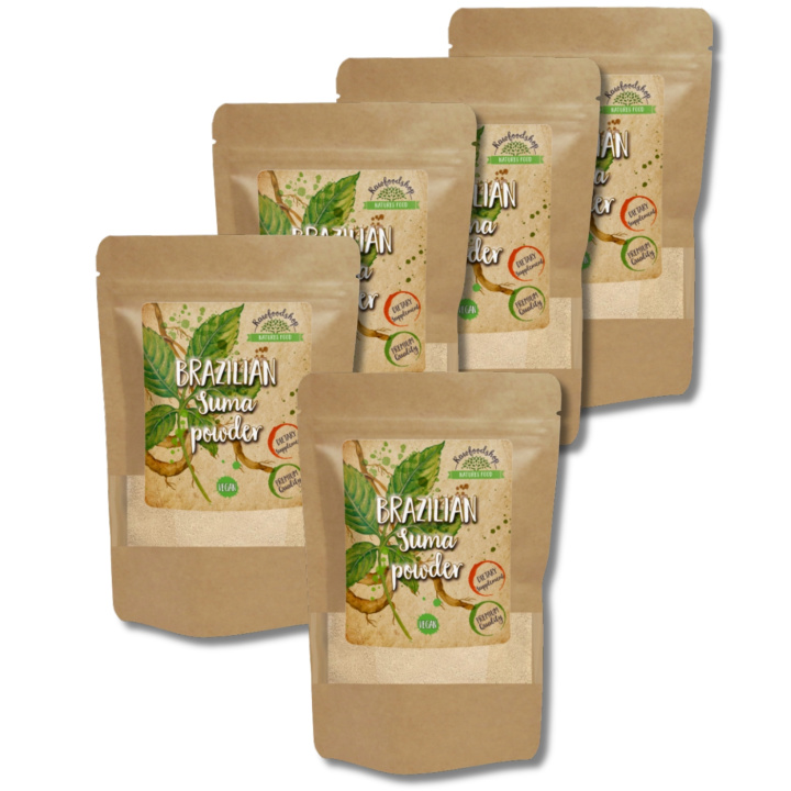 Brasiliansk Suma Pulver 125g x 5 pakker i gruppen Kosttilskud / Urter & Planter / Urter hos Rawfoodshop Scandinavia AB (RPUL100320L-SET5)