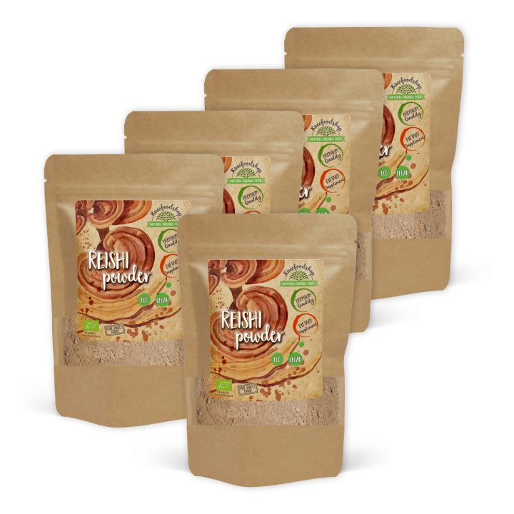 Reishi Mushroom Pulver ØKO 250g x 5 pakker i gruppen Kosttilskud / Urter & Planter / Svampe hos Rawfoodshop Scandinavia AB (RPUL100520E-250-SET5)