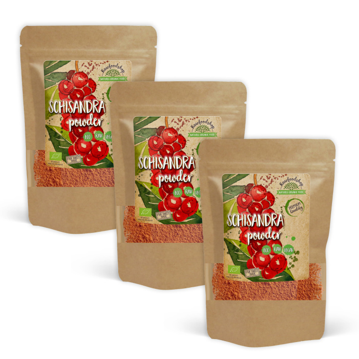 Schisandra Pulver ØKO 125g x 3 pakker i gruppen Råvarer & Drikke / Frugt & Frugtpulver / Frugtpulver hos Rawfoodshop Scandinavia AB (RPUL100540E-SET3)