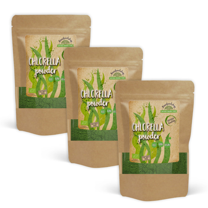 Chlorella Pulver ØKO 125g x 3 pakker i gruppen Råvarer & Drikke / Helsekost / Chlorellapulver hos Rawfoodshop Scandinavia AB (RPUL100629E-SET3)