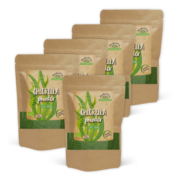 Chlorella Pulver ØKO 125g x 5 pakker i gruppen Råvarer & Drikke / Helsekost / Chlorellapulver hos Rawfoodshop Scandinavia AB (RPUL100629E-SET5)