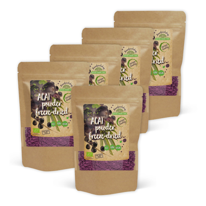 Acai Pulver Frysetørret ØKO 250g x 5 pakker i gruppen Råvarer & Drikke / Frugt & Frugtpulver / Frugtpulver hos Rawfoodshop Scandinavia AB (RPUL100911E250-SET5)