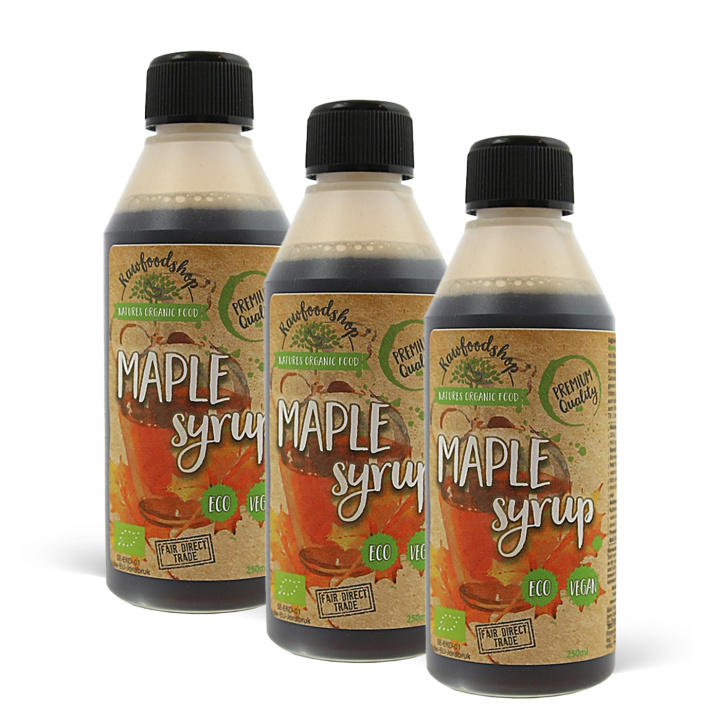 Ahornsirup ØKO 250 ml x 3 flasker i gruppen Råvarer & Drikke / Bagning / Sirup hos Rawfoodshop Scandinavia AB (RSOT2502001L-SET3)