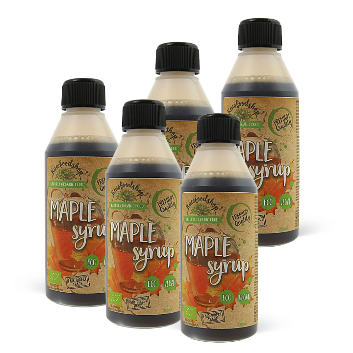 Ahornsirup ØKO 250 ml x 5 flasker i gruppen Råvarer & Drikke / Bagning / Sirup hos Rawfoodshop Scandinavia AB (RSOT2502001L-SET5)