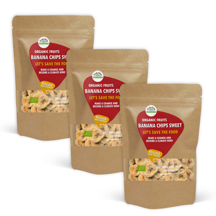 Bananchips Søde ØKO 500g x 3 pakker i gruppen Råvarer & Drikke / Frugt & Frugtpulver / Banan hos Rawfoodshop Scandinavia AB (SF223051-SET3)