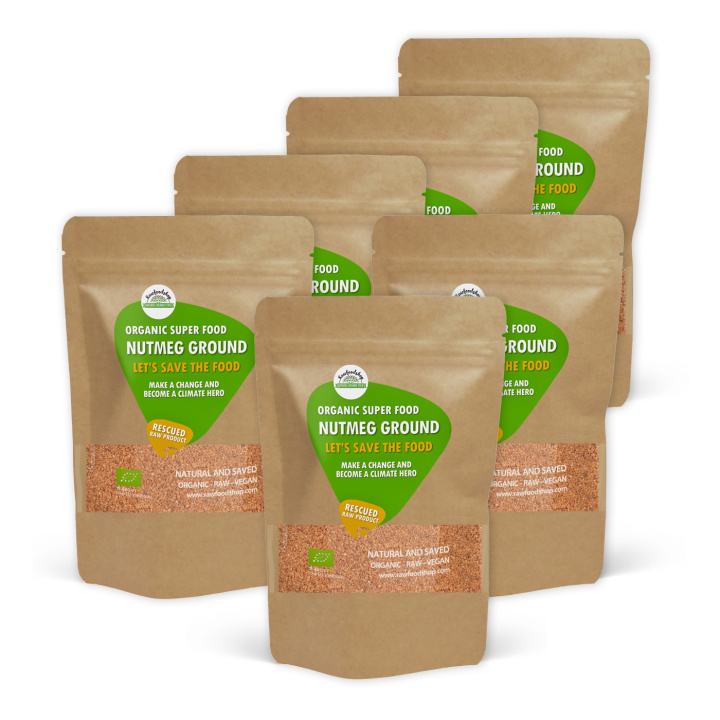 Muskatnød Malet ØKO 100g x 6 pakker i gruppen Råvarer & Drikke / Spisekammer / Krydderier & Salt hos Rawfoodshop Scandinavia AB (SF40673100-SET6)