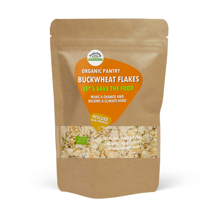 Boghvedeflager ØKO 1kg i gruppen Råvarer & Drikke / Bagning / Gryn & Flager hos Rawfoodshop Scandinavia AB (SFAB0441)