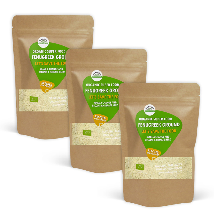 Bukkehornskløver Malet ØKO 250g x 3 pakker i gruppen Råvarer & Drikke / Spisekammer / Krydderier & Salt hos Rawfoodshop Scandinavia AB (SFBKB301-SET3)