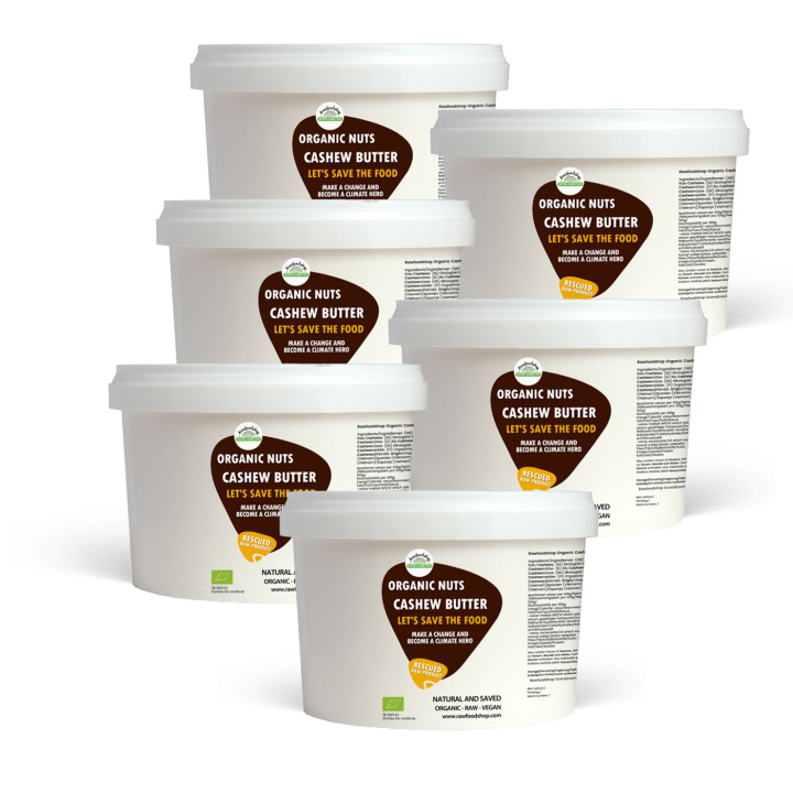 Cashewnøddesmør RAW ØKO 500g x 6 pakker i gruppen Råvarer & Drikke / Nødder / Nøddesmør hos Rawfoodshop Scandinavia AB (SFCASHM11SET)