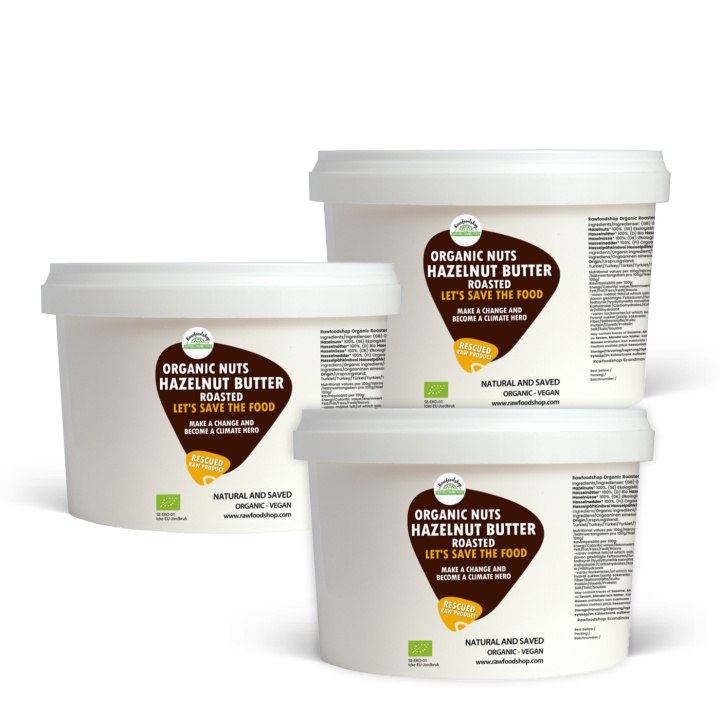 Hasselnøddesmør Ristet ØKO 500g x 3 pakker i gruppen Råvarer & Drikke / Nødder / Hasselnødder hos Rawfoodshop Scandinavia AB (SFHITB020028500-SET3)