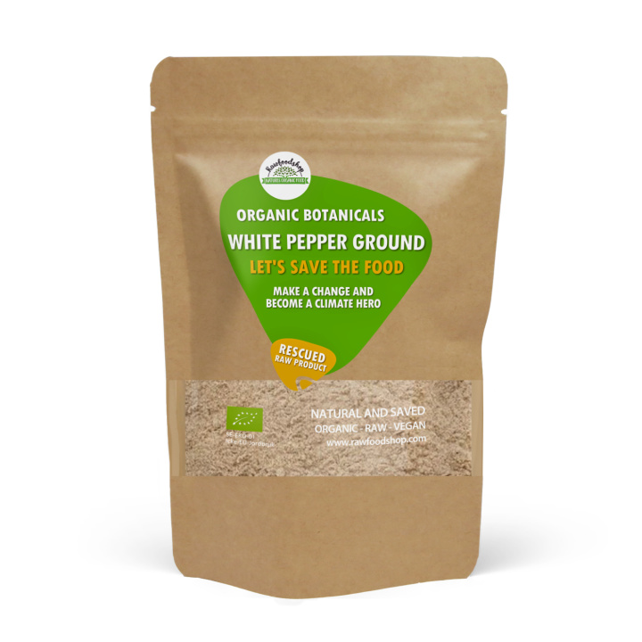 Hvid Peber Malet ØKO 500g i gruppen Råvarer & Drikke / Spisekammer / Krydderier & Salt hos Rawfoodshop Scandinavia AB (SFKRY1011)