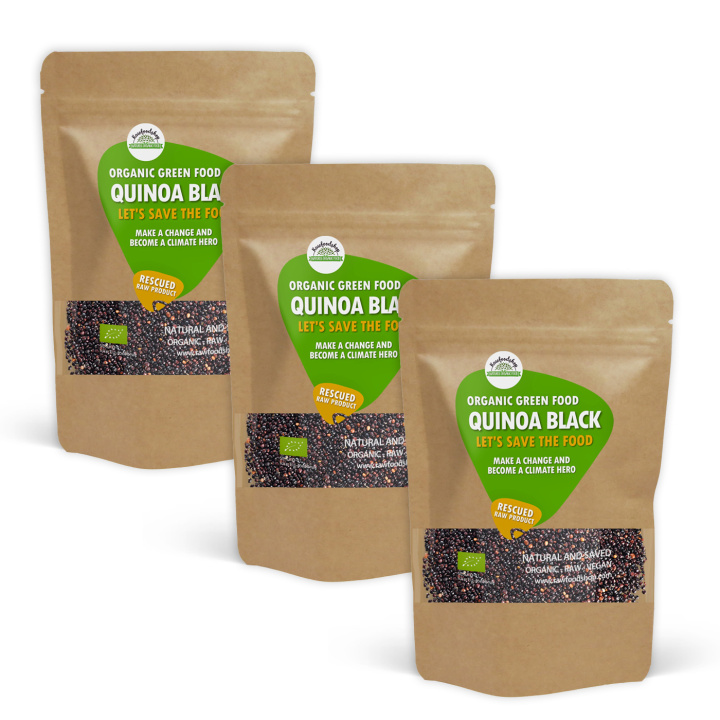 Quinoa Sort ØKO 1kg x 3 pakker i gruppen Råvarer & Drikke / Helsekost / Frø hos Rawfoodshop Scandinavia AB (SFRAW98651-SET3)