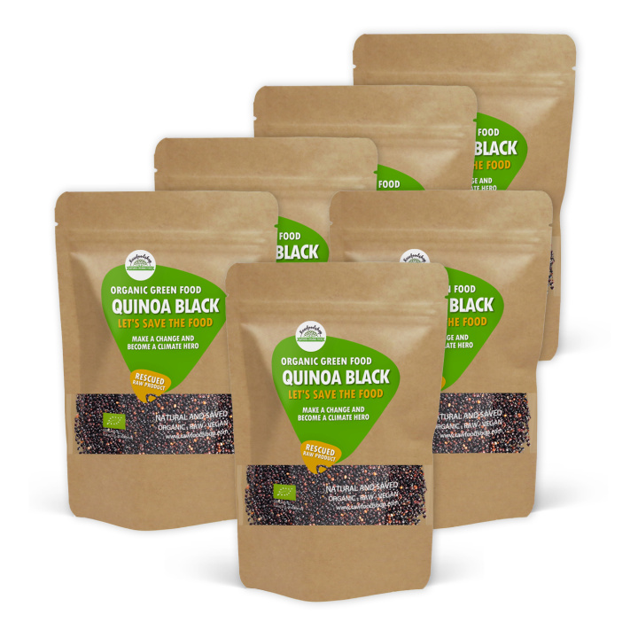 Quinoa Sort ØKO 1kg x 6 pakker i gruppen Råvarer & Drikke / Helsekost / Frø hos Rawfoodshop Scandinavia AB (SFRAW98651-SET6)