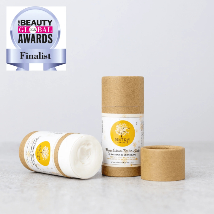 Deodorant Stick Lavendel & Geranium 70g i gruppen Hud & Krop / Krop / Deodorant hos Rawfoodshop Scandinavia AB (SINTRA2-70)