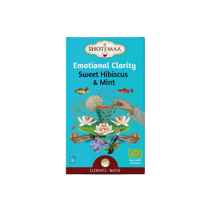Hibiscus & Mynte Urtete ØKO 16 x 2g i gruppen Råvarer & Drikke / Drikkevarer / Te hos Rawfoodshop Scandinavia AB (SKU-1464)