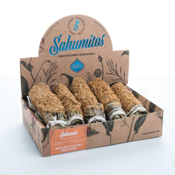 Sahumitos Urtebundter Orange & Citronella 5 stk i gruppen Hjem & Sjæl / Stemning & duft / Røgelse hos Rawfoodshop Scandinavia AB (SKU665)