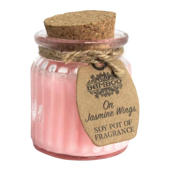 Duftlys On Jasmine Wings 60g i gruppen Hjem & Sjæl / Stemning & duft / Duftlys hos Rawfoodshop Scandinavia AB (SOYP-08)