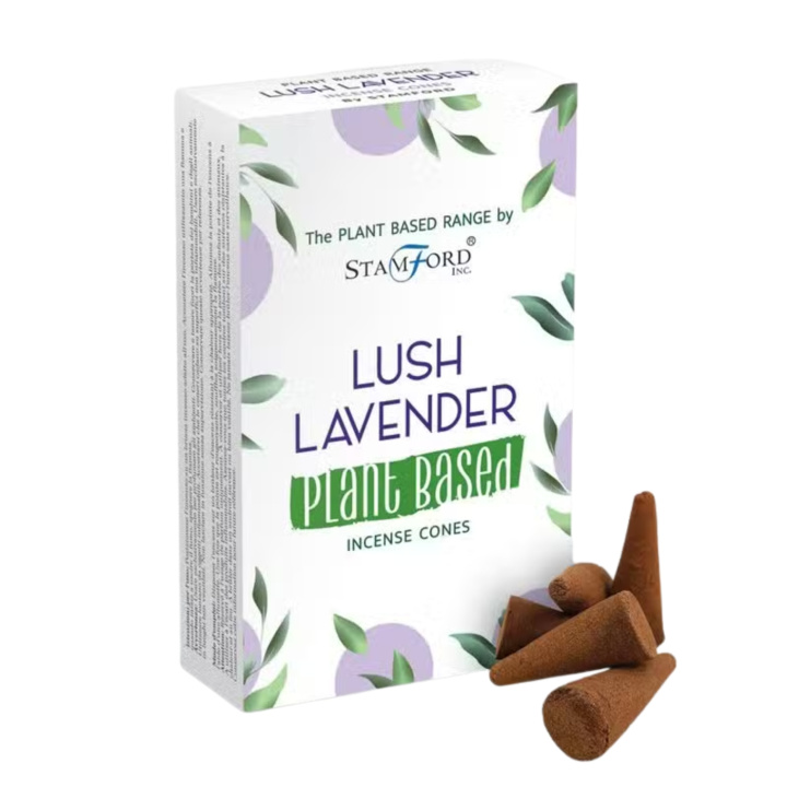 Røgelseskegler Lush Lavender 12st i gruppen Hjem & Sjæl / Stemning & duft / Røgelse hos Rawfoodshop Scandinavia AB (SPBIC-03)