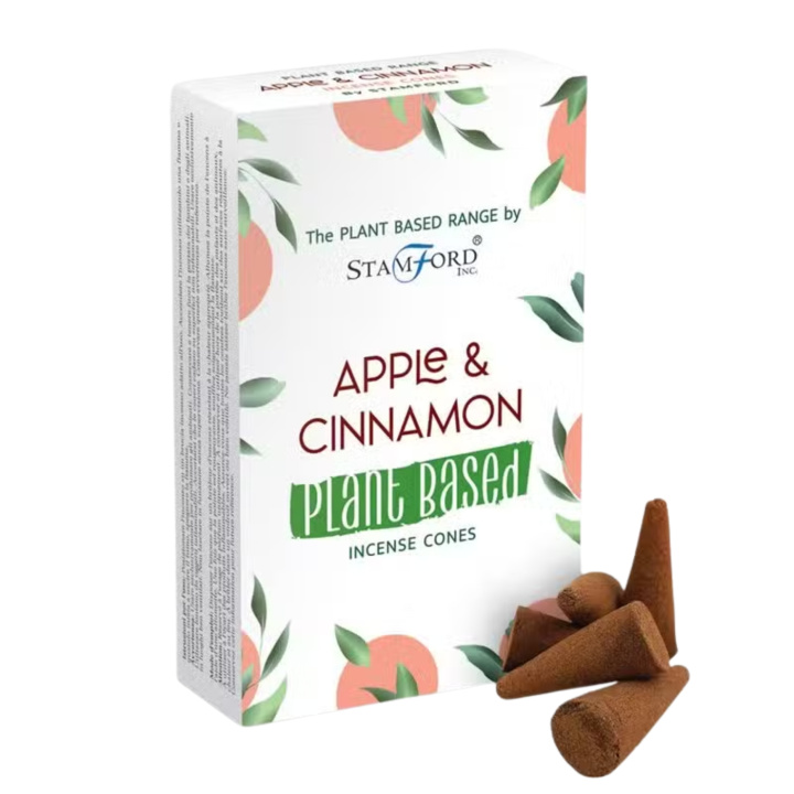 Røgelseskegler Apple & Cinnamon 12st i gruppen Hjem & Sjæl / Stemning & duft / Røgelse hos Rawfoodshop Scandinavia AB (SPBIC-08)