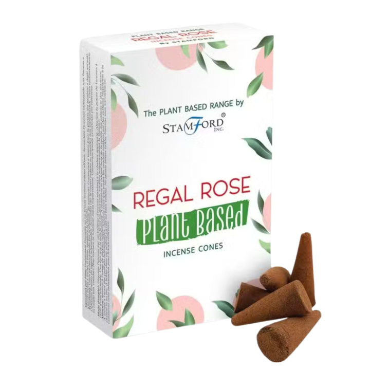 Røgelseskegler Regal Rose 12st i gruppen Hjem & Sjæl / Stemning & duft / Røgelse hos Rawfoodshop Scandinavia AB (SPBIC-10)