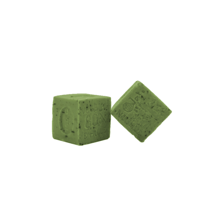 Marseillesæbe med Mint 150g i gruppen Hud & Krop / Krop / Håndsæbe hos Rawfoodshop Scandinavia AB (SPMMB-150)