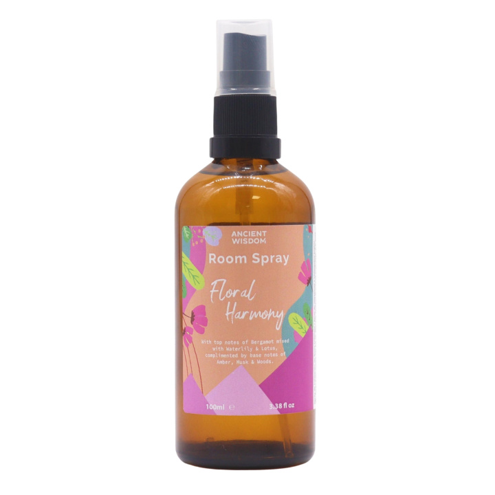 Roomspray Floral Harmony 100ml i gruppen Hjem & Sjæl / Stemning & duft / Rumduft hos Rawfoodshop Scandinavia AB (SRS-02)