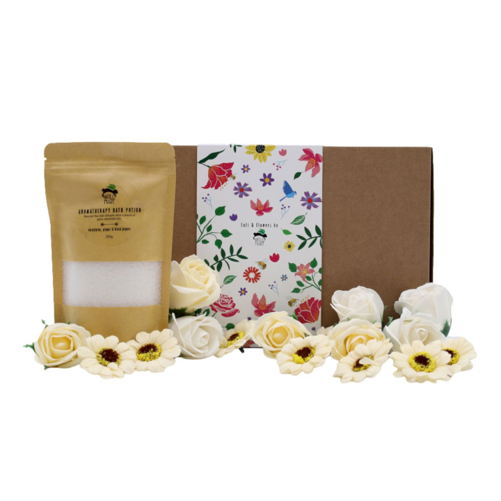 Gavesæt Spa – Eukalyptus & Ingefær i gruppen Hud & Krop / Bad & Spa / Badesalt hos Rawfoodshop Scandinavia AB (SSSET-04)