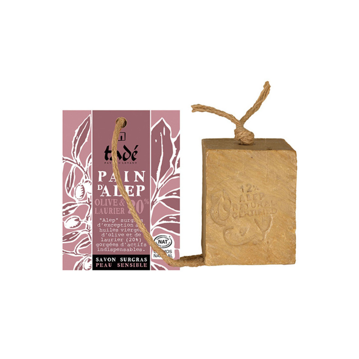 Alepposæbe med snor 20% Laurbærolie Cosmos Natural 190g i gruppen Hud & Krop / Krop / Håndsæbe hos Rawfoodshop Scandinavia AB (TADSOLID6615)