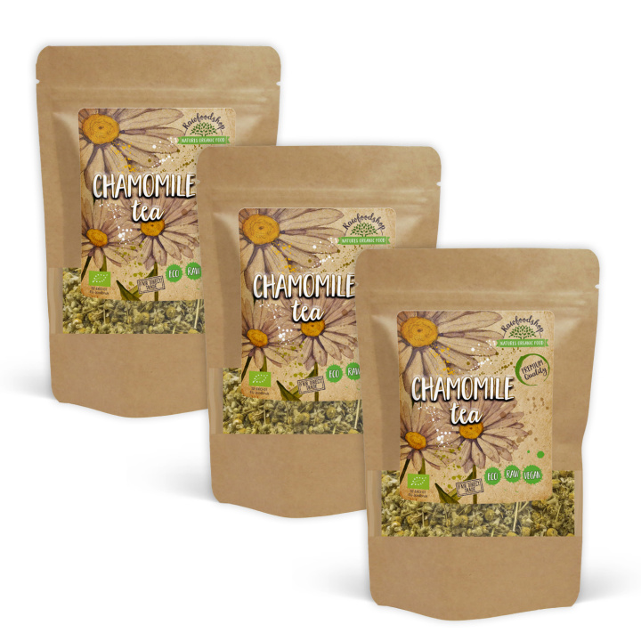 Kamille Te ØKO 50g x 3 pakker i gruppen Råvarer & Drikke / Drikkevarer / Te hos Rawfoodshop Scandinavia AB (TE004-SET3)