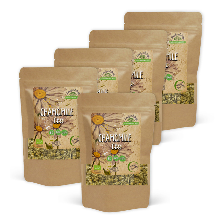 Kamille Te ØKO 100g x 5 pakker i gruppen Råvarer & Drikke / Drikkevarer / Te hos Rawfoodshop Scandinavia AB (TE0041-SET5)