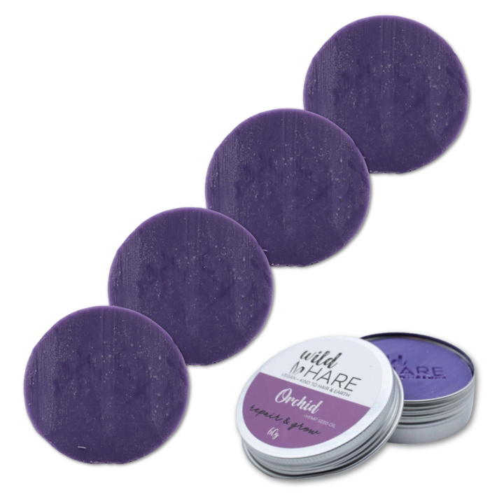 Shampoo bar Orkidé 60g x 5 stk i gruppen Hud & Krop / Hår / Shampoo & Balsam hos Rawfoodshop Scandinavia AB (UWHSS01-SET5)