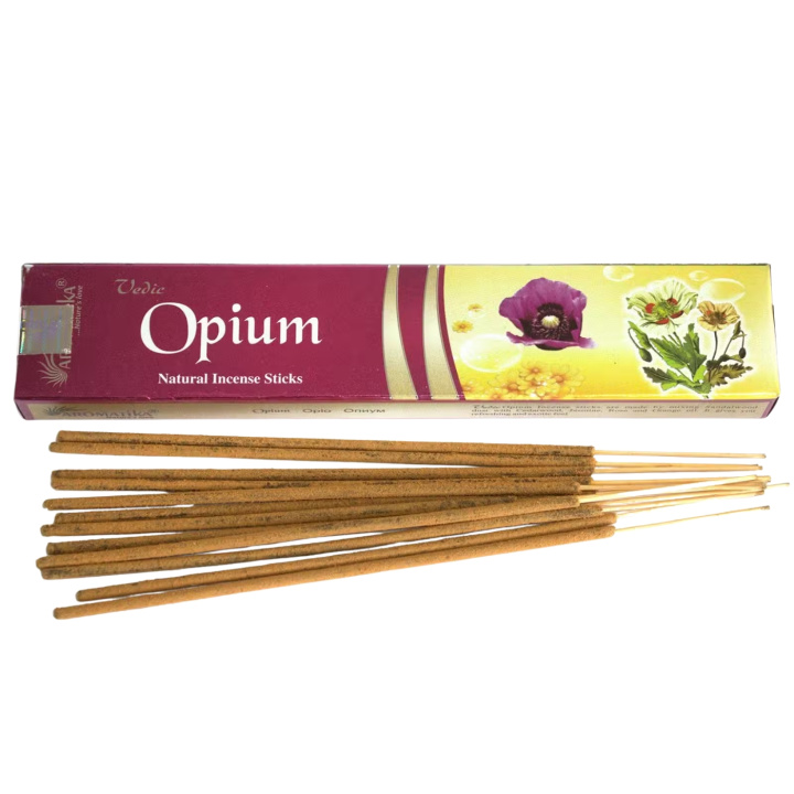 Røgelse Opium 15g i gruppen Hjem & Sjæl / Stemning & duft / Røgelse hos Rawfoodshop Scandinavia AB (VEDIC-17)