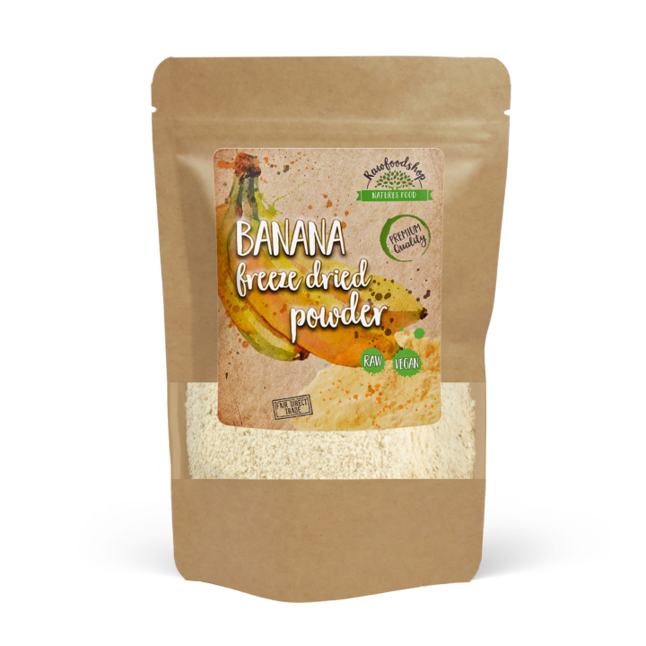 Bananpulver Frysetørret 125g i gruppen Råvarer & Drikke / Frugt & Frugtpulver / Banan hos Rawfoodshop Scandinavia AB (VILDPULFBAN)