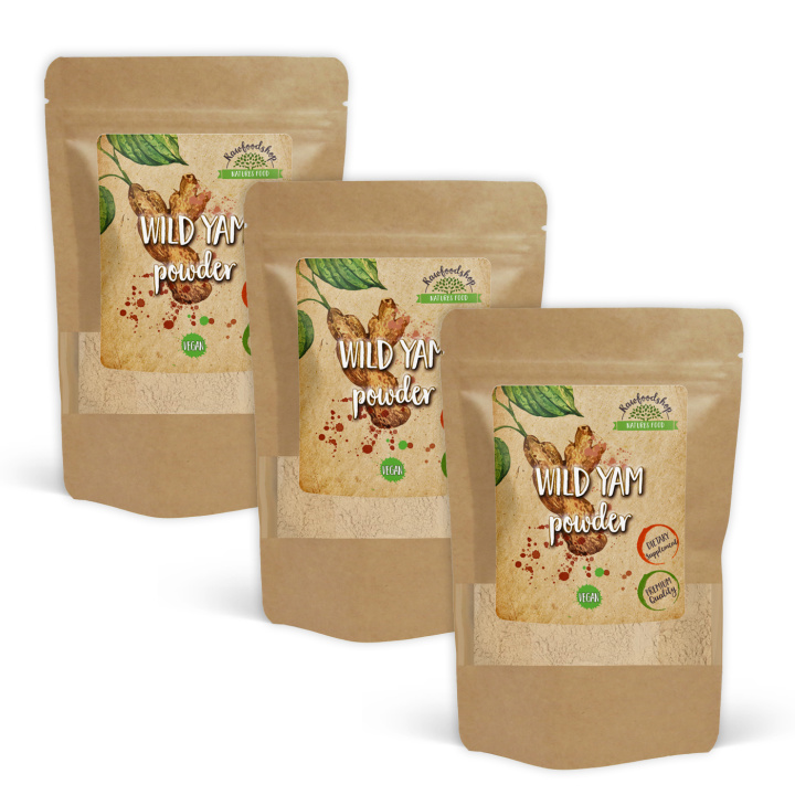 Wild Yam Pulver 250g x 3 pakker i gruppen Kosttilskud / Urter & Planter / Urter hos Rawfoodshop Scandinavia AB (YAPU01-250-SET3)