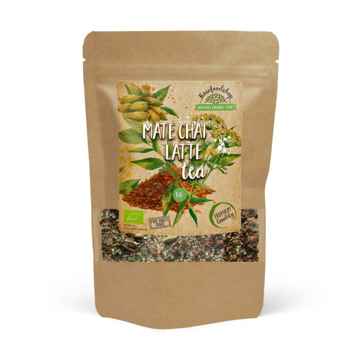 Chai Latte Maté-te ØKO 70 g i gruppen Råvarer & Drikke / Drikkevarer / Te hos Rawfoodshop Scandinavia AB (YM101770)