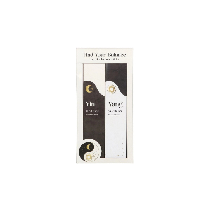 Røgelsespinde Gavesæt Yin Yang Sort Oud & Kokosolie i gruppen Hjem & Sjæl / Stemning & duft / Røgelse hos Rawfoodshop Scandinavia AB (YY-04925)