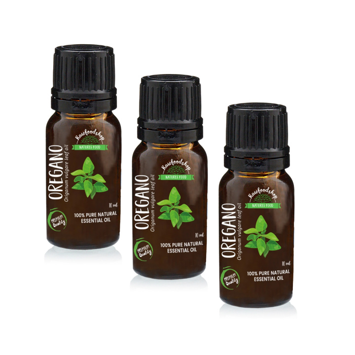 Oregano Æterisk Olie 10ml x 3 flasker i gruppen Hud & Krop / Naturlig DIY / Æteriske olier hos Rawfoodshop Scandinavia AB (ZFN0242-10-SET3)